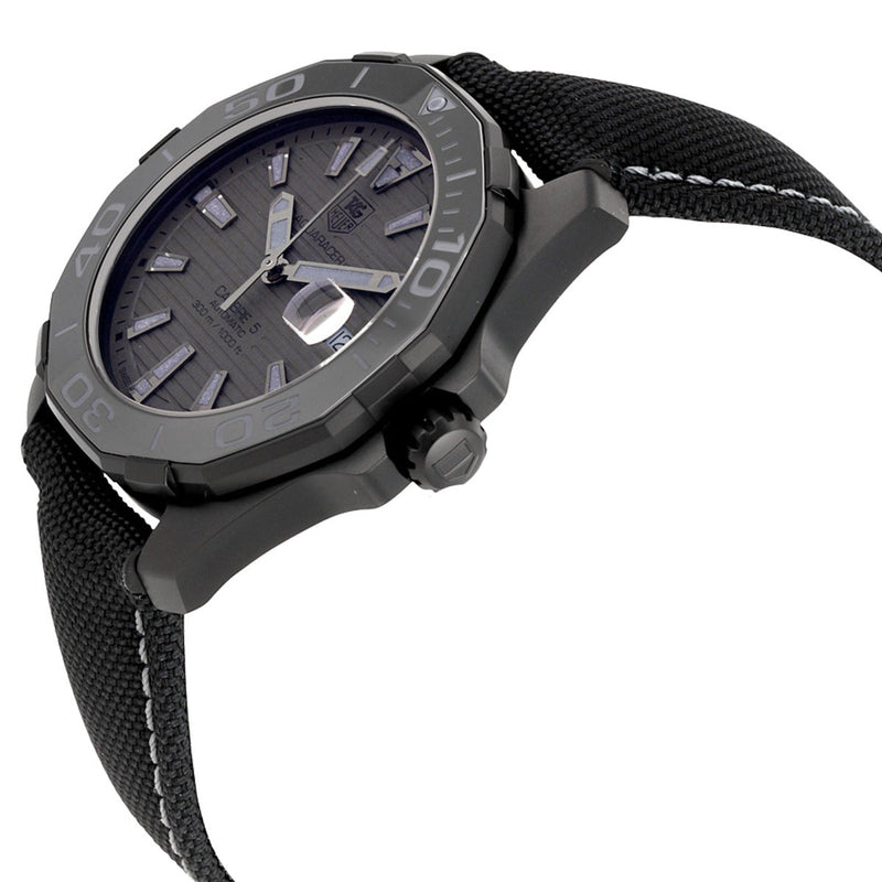 Tag Heuer Aquaracer 300 Swiss Limited Edition Black Dial Black Nylon Strap Watch for Men - WAY218B.FC6364 Buy Now By Tag Heuer