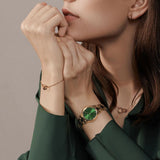 Daniel Wellington Iconic Link Emerald Green Dial Rose Gold Steel Strap Watch For Women - DW00100421 Buy Now By Daniel Wellington