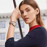 Shop Tommy Hilfiger Angela Quartz White Dial Rose Gold Steel Strap Watch for Women - 1782124 in USA
