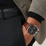 Hugo Boss Navigator Grey Dial Brown Leather Strap Watch for Men - 1513496 Buy Now By Hugo Boss