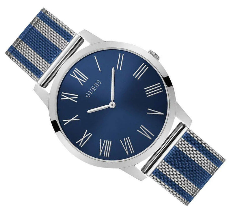 Guess Richmond Blue Dial Two Tone Mesh Bracelet Watch for Men - W1179G1 Buy Now By Guess