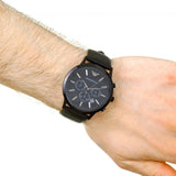 Emporio Armani Sportivo Chronograph Black Dial Black Leather Strap Watch For Men - AR2461 Buy Now By Emporio Armani