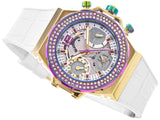 Guess Fusion Chronograph White Dial White Leather Strap Watch For Women - GW0553L2 Buy Now By Guess