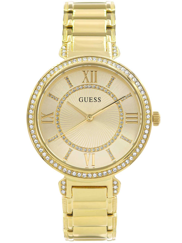 Guess Montage Quartz Gold Dial Gold Steel Strap Watch For Women - GW0588L1 Buy Now By Guess