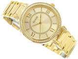 Guess Montage Quartz Gold Dial Gold Steel Strap Watch For Women - GW0588L1 Buy Now By Guess