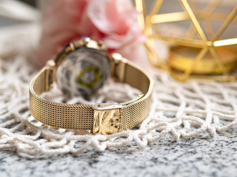 Hugo Boss Flawless White Dial Gold Mesh Bracelet Watch for Women - 1502552 Buy Now By Hugo Boss