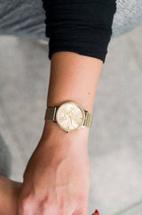 Hugo Boss Infinity Gold Dial Gold Mesh Bracelet Watch for Women - 1502520 Buy Now By Hugo Boss