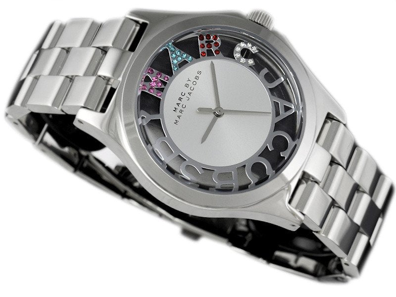 Marc Jacobs Henry Skeleton Silver Dial Silver Steel Strap Watch for Women - MBM3262 Buy Now By Marc Jacobs