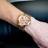 Michael Kors Runway Chronograph Rose Gold Dial Rose Gold Steel Strap Watch For Women - MK5778 Buy Now By Michael Kors