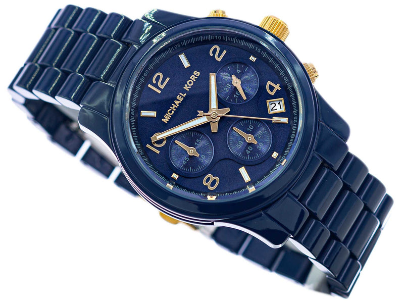 Michael Kors Runway Analog Blue Dial Blue Steel Strap Watch for Women - MK7332 Buy Now By Michael Kors