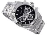 Shop Guess Continental Black Dial Silver Steel Strap Watch for Men - GW0260G1 in USA