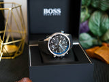 Hugo Boss Globetrotter Black Dial Black Silicone Strap Watch for Men - 1513820 Buy Now By Hugo Boss