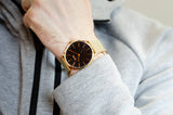 Hugo Boss Horizon Quartz Black Dial Gold Mesh Bracelet Watch For Men - HB1513735 Buy Now By Hugo Boss