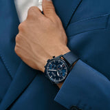 Hugo Boss Pioneer Quartz Blue Dial Blue Leather Strap Watch For Men - 1513711 Buy Now By Hugo Boss