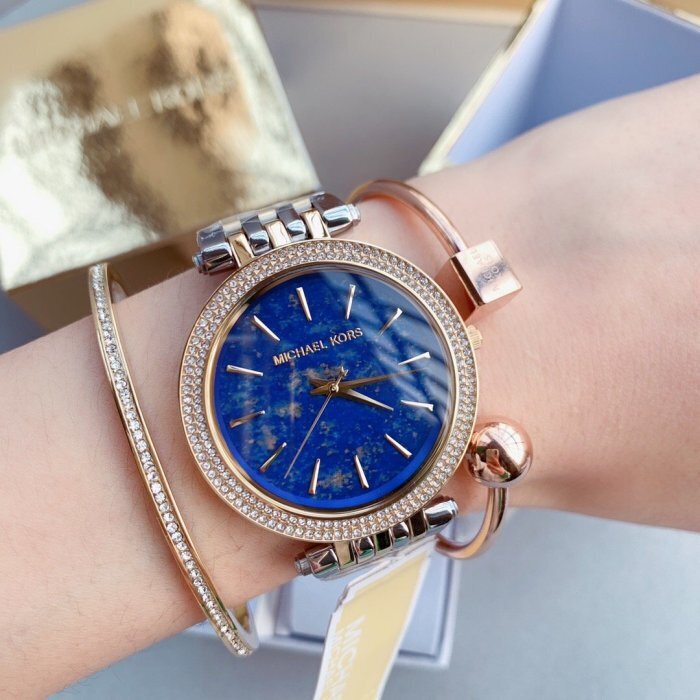 Michael Kors Darci Quartz Blue Dial Two Tone Steel Strap Watch For Women - MK3401 Buy Now By Michael Kors