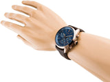 Hugo Boss Grand Prix Blue Dial Brown Leather Strap Watch for Men - 1513604 Buy Now By Hugo Boss