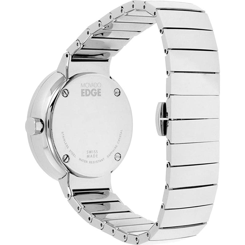 Shop Movado Edge Silver Dial Silver Steel Strap Watch for Women - 3680012 in USA