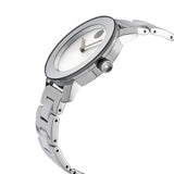 Shop Movado Bold Ceramic Silver Dial Silver Steel Strap Watch for Women - 3600638 in USA