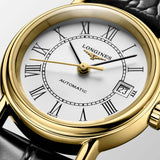 Shop Longines Presence Automatic White Dial Black Watch for Women - L4.321.2.11.2 in USA
