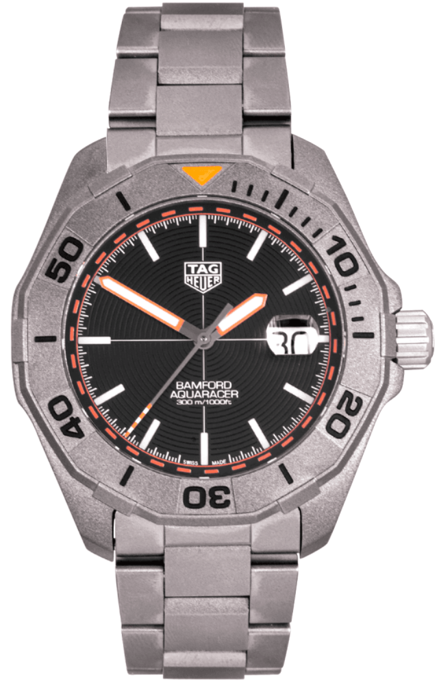 Tag Heuer Aquaracer Bamford Automatic Black Dial Grey Steel Strap Watch for Men - WAY208F.BF0638 Buy Now By Tag Heuer