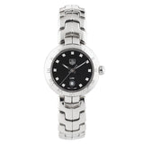 Shop Tag Heuer Link Quartz Diamonds Black Dial Silver Steel Strap Watch for Women - WAT1410.BA0954 in USA