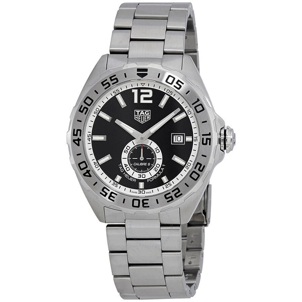 Shop Tag Heuer Formula 1 Automatic Black Dial Silver Steel Strap Watch for Men - WAZ2012.BA0842 in USA
