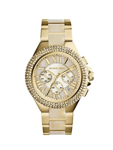 Shop Michael Kors Camille Gold Dial Gold Steel Strap Watch for Women - MK5902 in USA