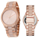 Michael Kors Slim Runway Rose Gold Dial Two Tone Steel Strap Watch for Women - MK4294 Buy Now By Michael Kors