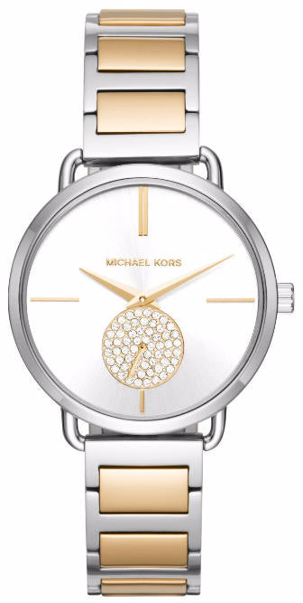 Michael Kors Silver Dial Two Tone Steel Strap Watch for Women - MK3679