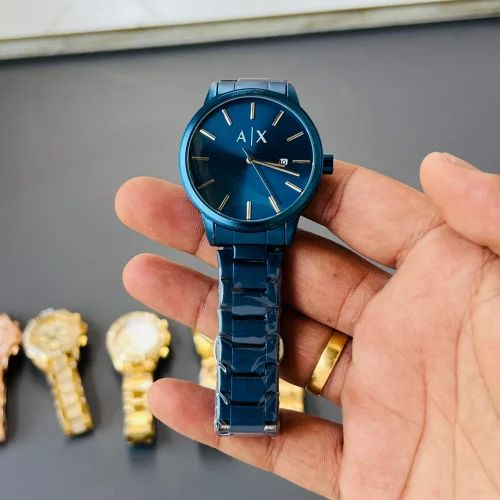 Armani Exchange Cayde Analog Blue Dial Blue Steel Strap Watch For Men - AX2702 Buy Now By Armani Exchange