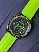 Emporio Armani Sports Analog Black Dial Green Rubber Strap Watch For Men - AR6115 Buy Now By Emporio Armani