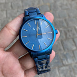 Armani Exchange Cayde Analog Blue Dial Blue Steel Strap Watch For Men - AX2702 Buy Now By Armani Exchange