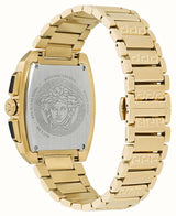 Versace Dominus Chronograph Black Dial Gold Steel Strap Watch For Men - VE6H00523 Buy Now By Versace