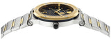 Versace Greca Logo Moonphase Black Dial Two Tone Steel Strap Watch for Men - VE7G00223 Buy Now By Versace