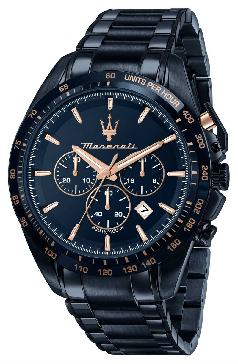 Maserati SFIDA Chronograph Black Dial Black Steel Strap Watch For Men - R8873640011 Buy Now By Maserati