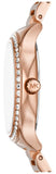 Michael Kors Sage Three-Hand Mother of Pearl White Dial Rose Gold Steel Strap Watch for Women - MK4806