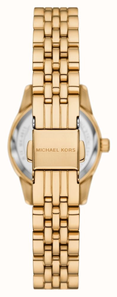 Michael Kors Lexington Three Hand Blue Dial Gold Steel Strap Watch for Women - MK4813 Buy Now By Michael Kors