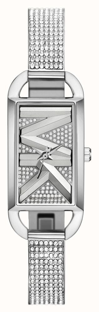 Shop Michael Kors Empire Three-Hand Silver Dial Silver Steel Strap Watch for Women - MK4841 in USA