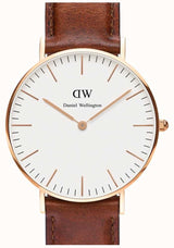 Daniel Wellington Classic St. Mawes White Dial Brown Leather Strap Watch for Men - DW00100035 Buy Now By Daniel Wellington
