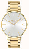 Coach Charles Silver Dial Gold Steel Strap Watch for Men - 14602430