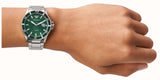 Emporio Armani Three Hand Green Dial Silver Steel Strap Watch For Men - AR11338 Buy Now By Emporio Armani