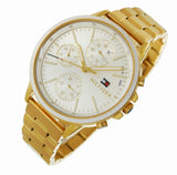 Shop Tommy Hilfiger Carly White Dial Gold Steel Strap Watch for Women - 1781786 in USA