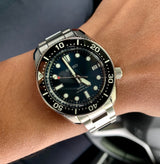 Shop Seiko Prospex Sea Automatic Diver Green Dial Silver Steel Strap Watch For Men - SPB187J1 in USA