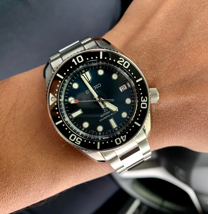 Shop Seiko Prospex Sea Automatic Diver Green Dial Silver Steel Strap Watch For Men - SPB187J1 in USA
