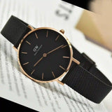 Daniel Wellington Petite Ashfield Black Dial Black Mesh Bracelet Watch Watch For Women - DW00100201 Buy Now By Daniel Wellington