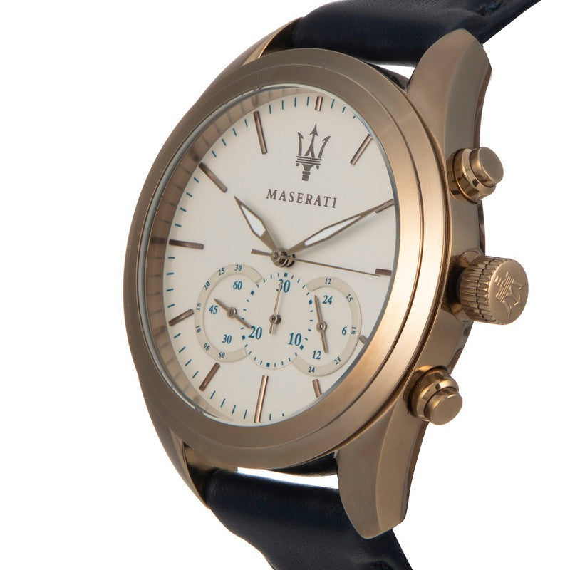 Maserati Traguardo Chronograph Grey Dial Leather Strap Men's Watch - R8871612016 Buy Now By Maserati