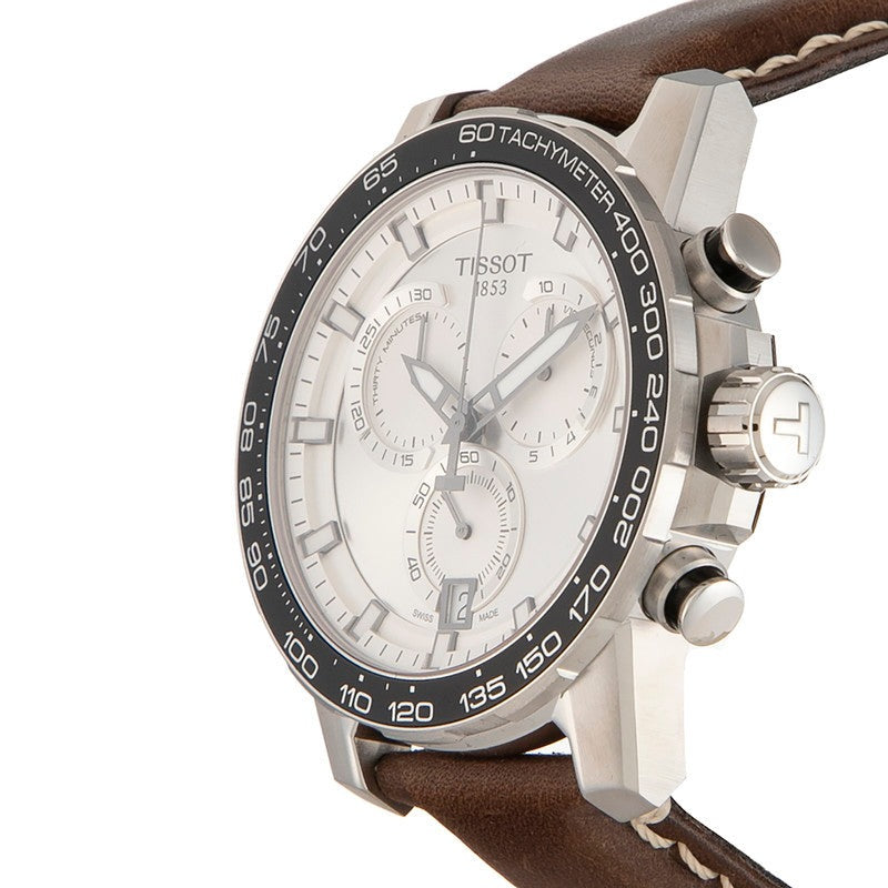 Tissot Supersport Chrono Silver Dial Brown Leather Strap Watch for Men - T125.617.16.031.00 Buy Now By Tissot