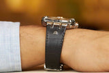 Maurice Lacroix Aikon Chronograph Black Dial Black Leather Strap Watch for Men - AI1018-SS001-330-1 Buy Now By Maurice Lacroix