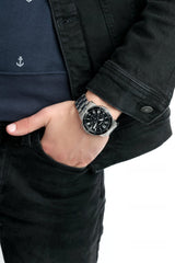 Fossil Grant Sport Chronograph Black Dial Silver Steel Strap Watch for Men - FS5236 Buy Now By Fossil