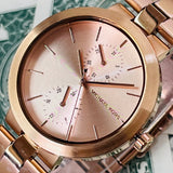 Michael Kors Garner Quartz Rose Gold Dial Rose Gold Steel Strap Watch For Women - MK6409 Buy Now By Michael Kors